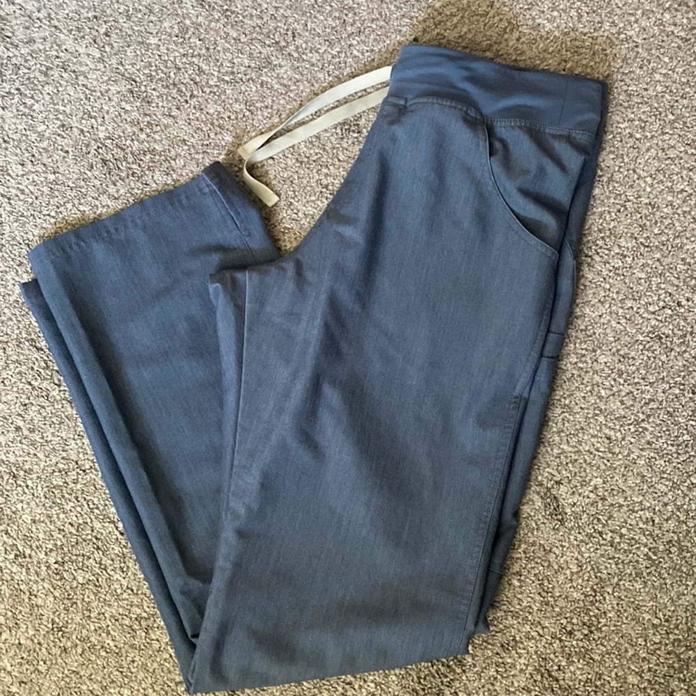 Heather blue figs pants